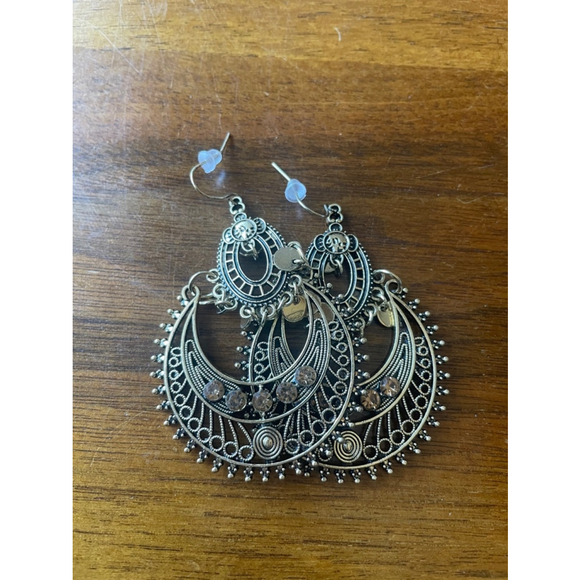 Women Boho Style Earring Gypsy dangling rustic glam western eclectic bold tribal - Picture 2 of 4